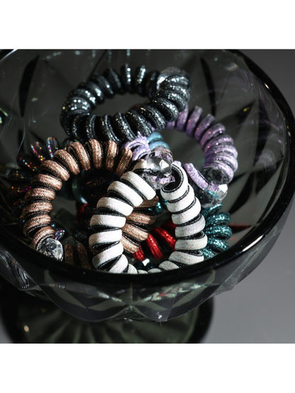 Gifty - Solid Color Spiral Hair Ties