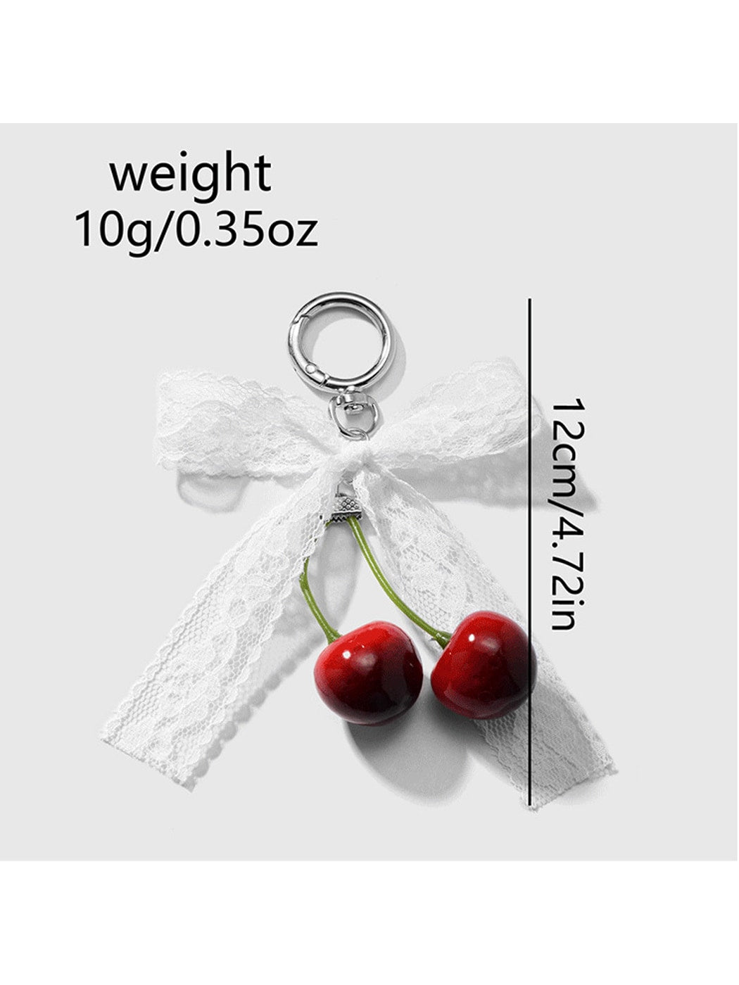 Keypus - Y2K Lace Bow Cherry Bag Charm Keychain