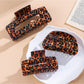 Beau - Retro Leopard Print Square Claw Clip