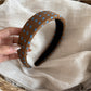 Gifty - Polka Dot Padded Fabric Wide Form Headband