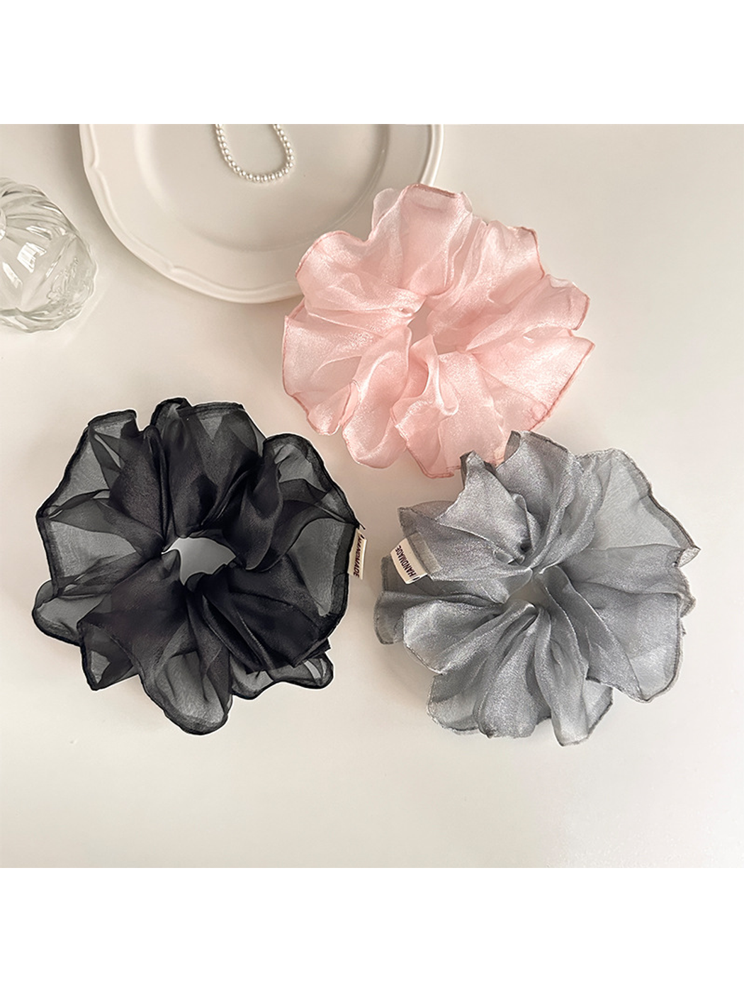 Gifty - Simple Organza Style Solid Color Scrunchie