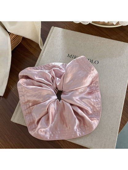 Gifty - Textured Solid Color Satin Scrunchie