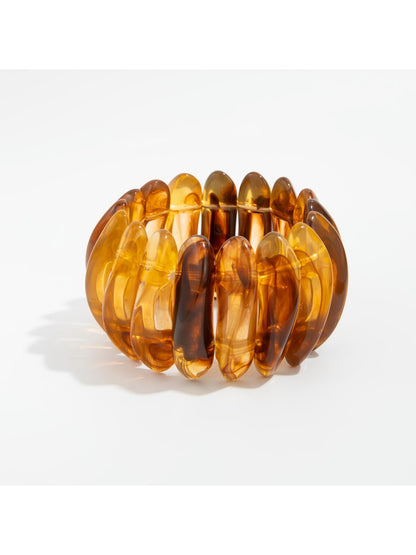 Lovra vintage ombre wide band bangle bracelet displayed with matching jewelry