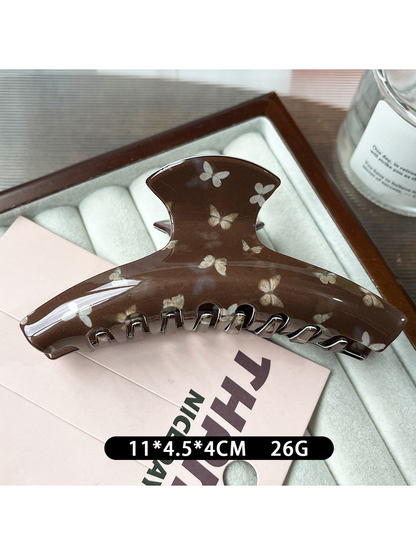 Beau - Faux Acetate Butterfly Geometric Hair Claw Clip