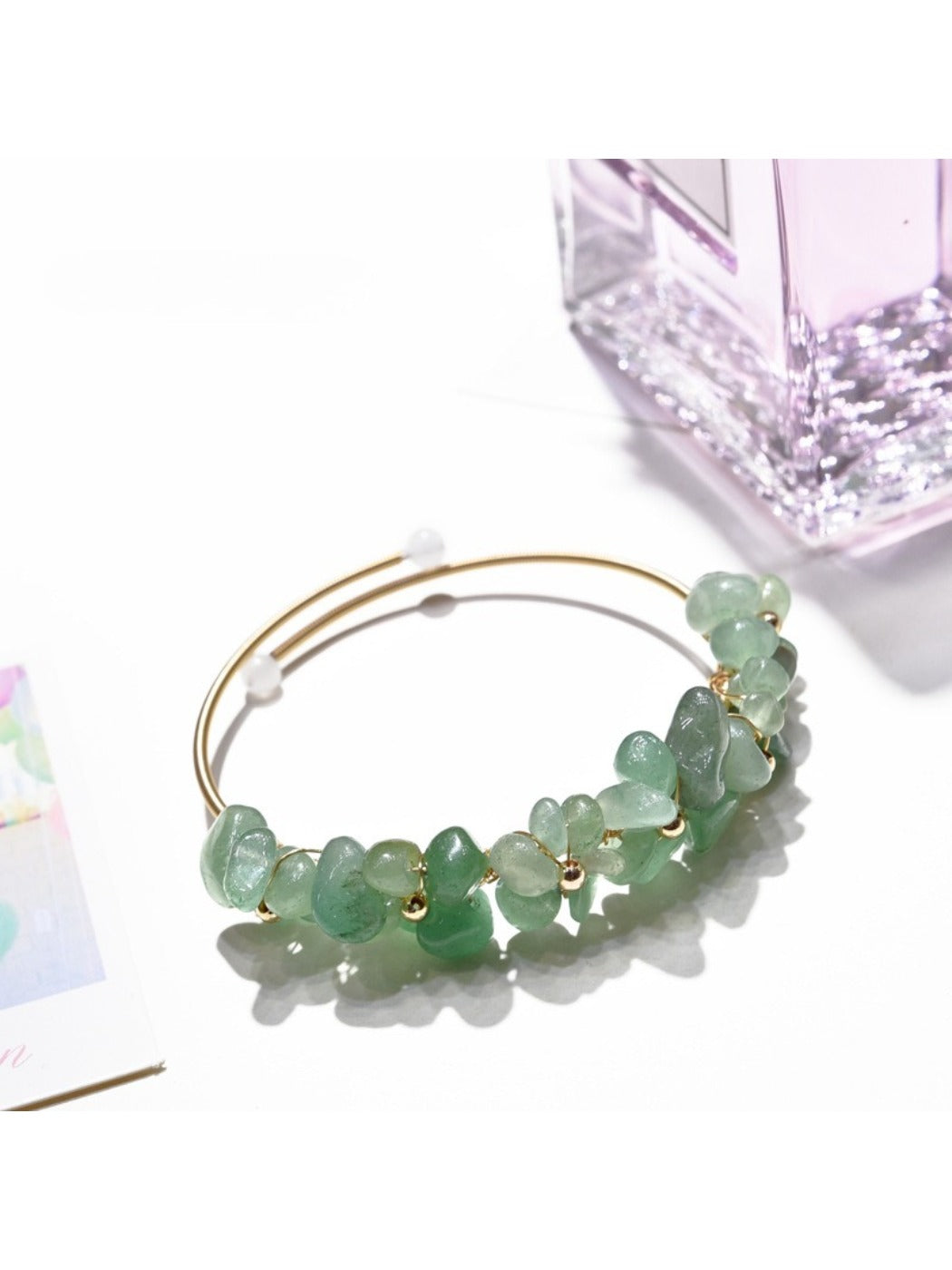 Lovra bracelet styled with casual outfit on model's wrist