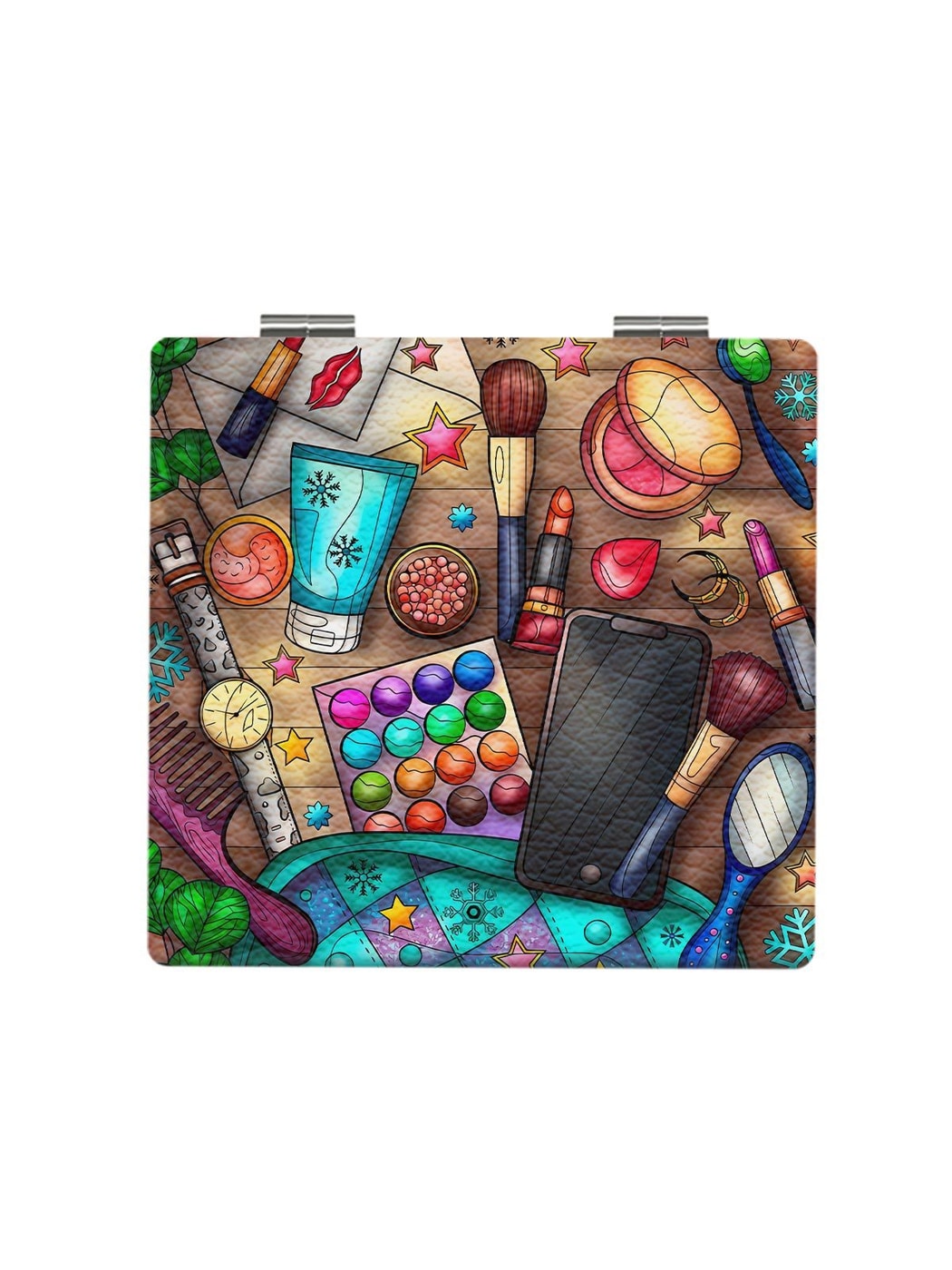 Mirroray - Leisurely lifestyle Cartoon Print Makeup Mirror