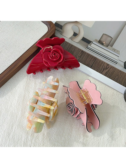 Beau - Acetate Rose Flower Shaped Hair Clip
