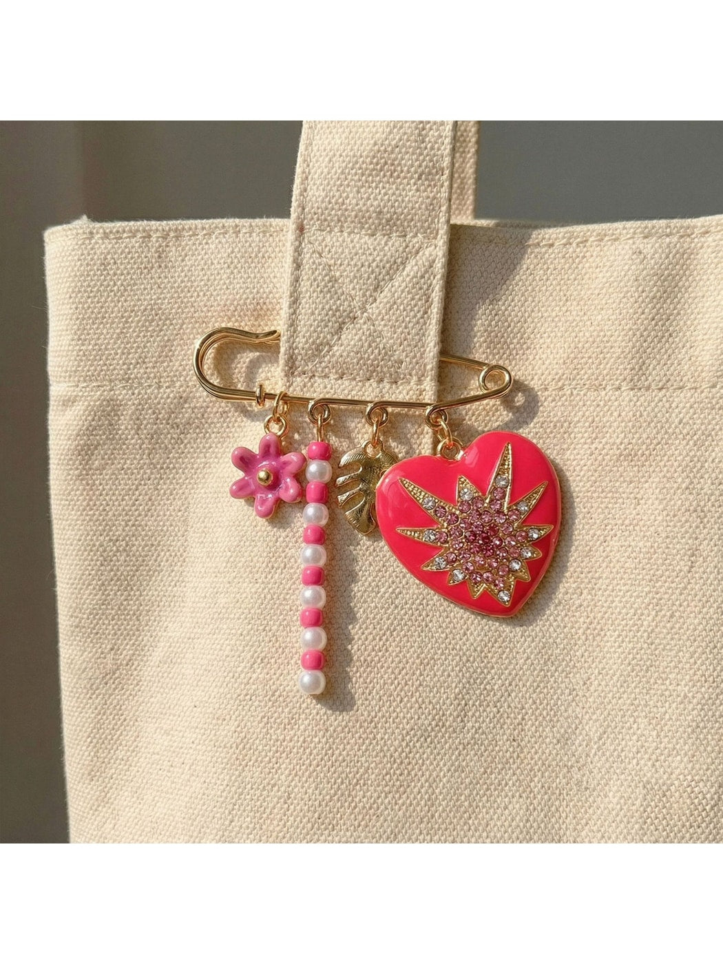 Brovia - Heart Flower Leaf Decorative Brooch Pin