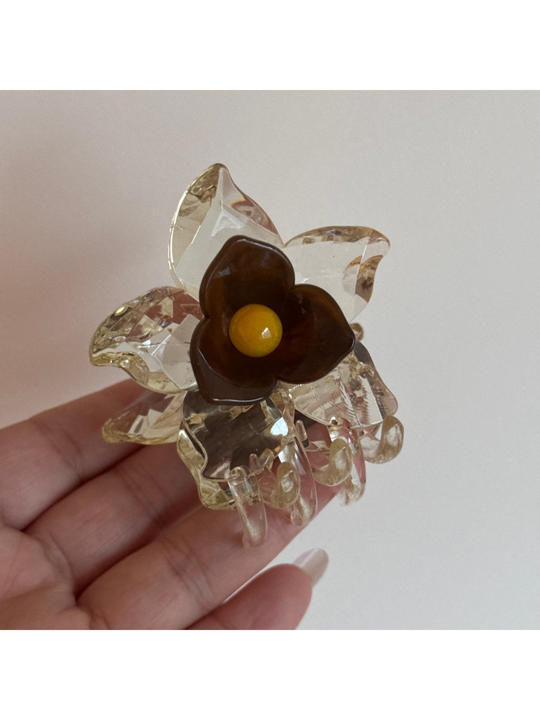 Beau - Sweet Floral Design Plastic Claw Clip