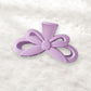 Beau - Matte Bow Design Plastic Alloy Claw Clip