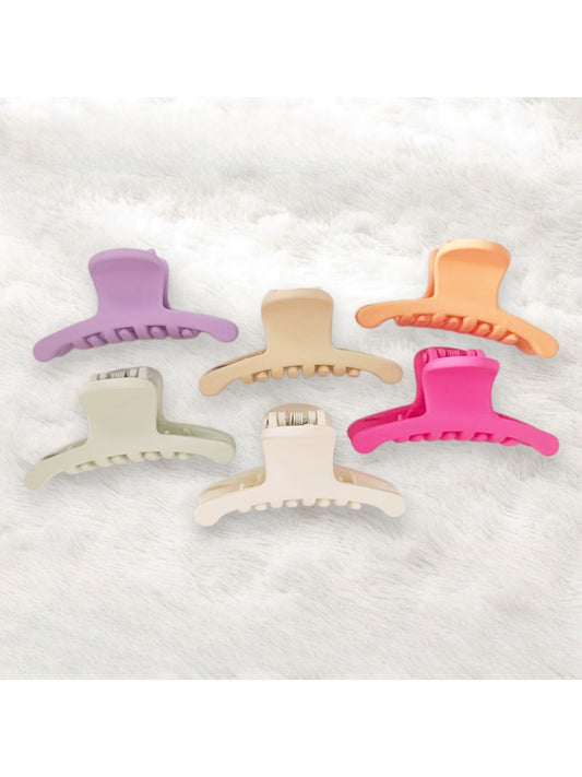 Beau - Matte Solid Color Plastic Claw Clip