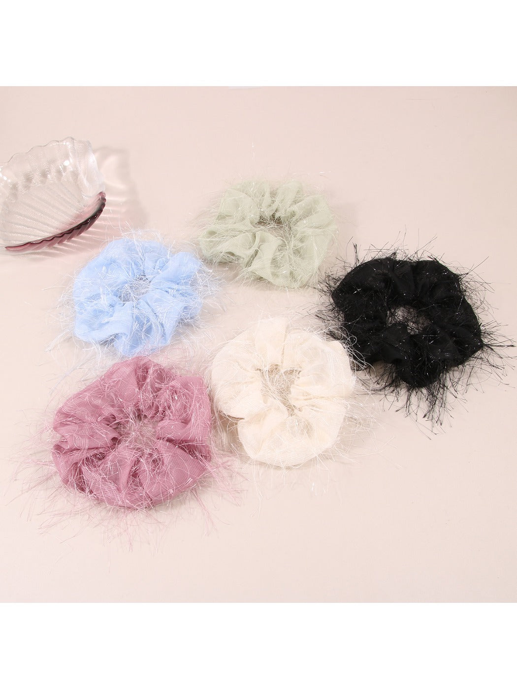Gifty - Simple Tulle Ruffled Hair Scrunchie