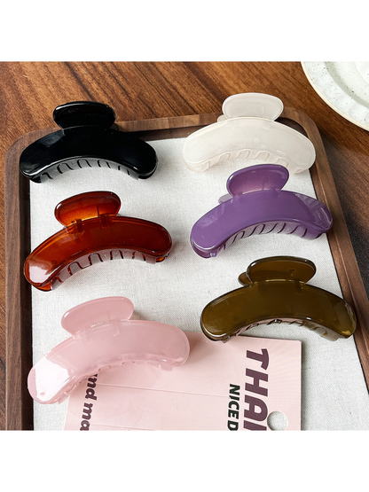 Beau - Minimal Small Geometric Ring Plastic Claw Clip