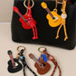 Keypus - Minimalist Guitar Pendant PU Bag Charm Keychain
