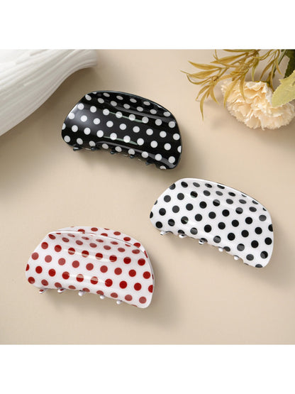 Beau - Minimalist Polka Dot Shark Claw Clip