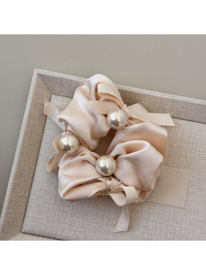 Gifty - Solid Color Satin Bow Scrunchie