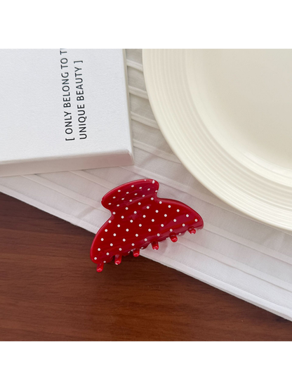 Beau - Vintage Style Polka Dot Hair Claw Clip