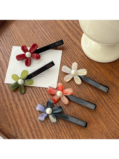 Gifty - Acetate Hair Ties with Flower Design