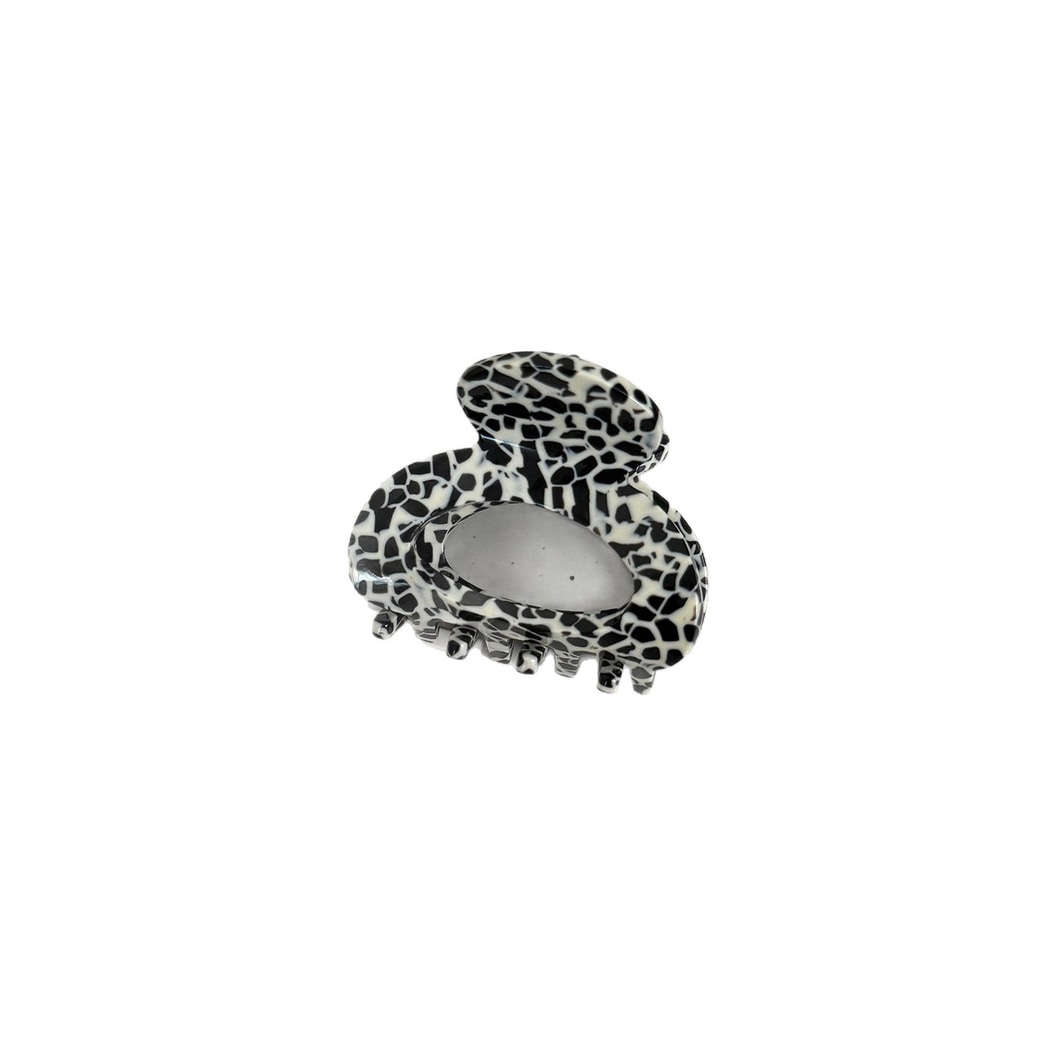 Beau - Retro Patterned Acetate Oval Claw Clip