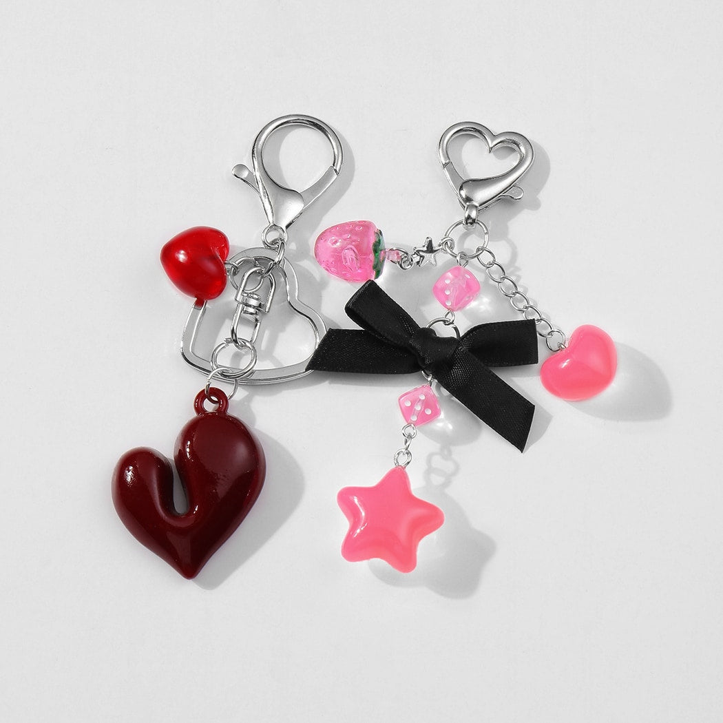 Keypus - Decorative Heart and Bow Keychain