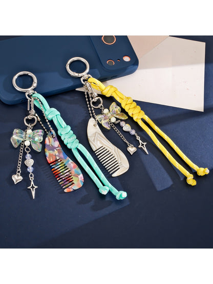 Keypus - Heart Detail Comb Pendant Phone Charm Keychain