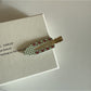 Beau - Bow Checkered Acetate Alloy Hair Clip