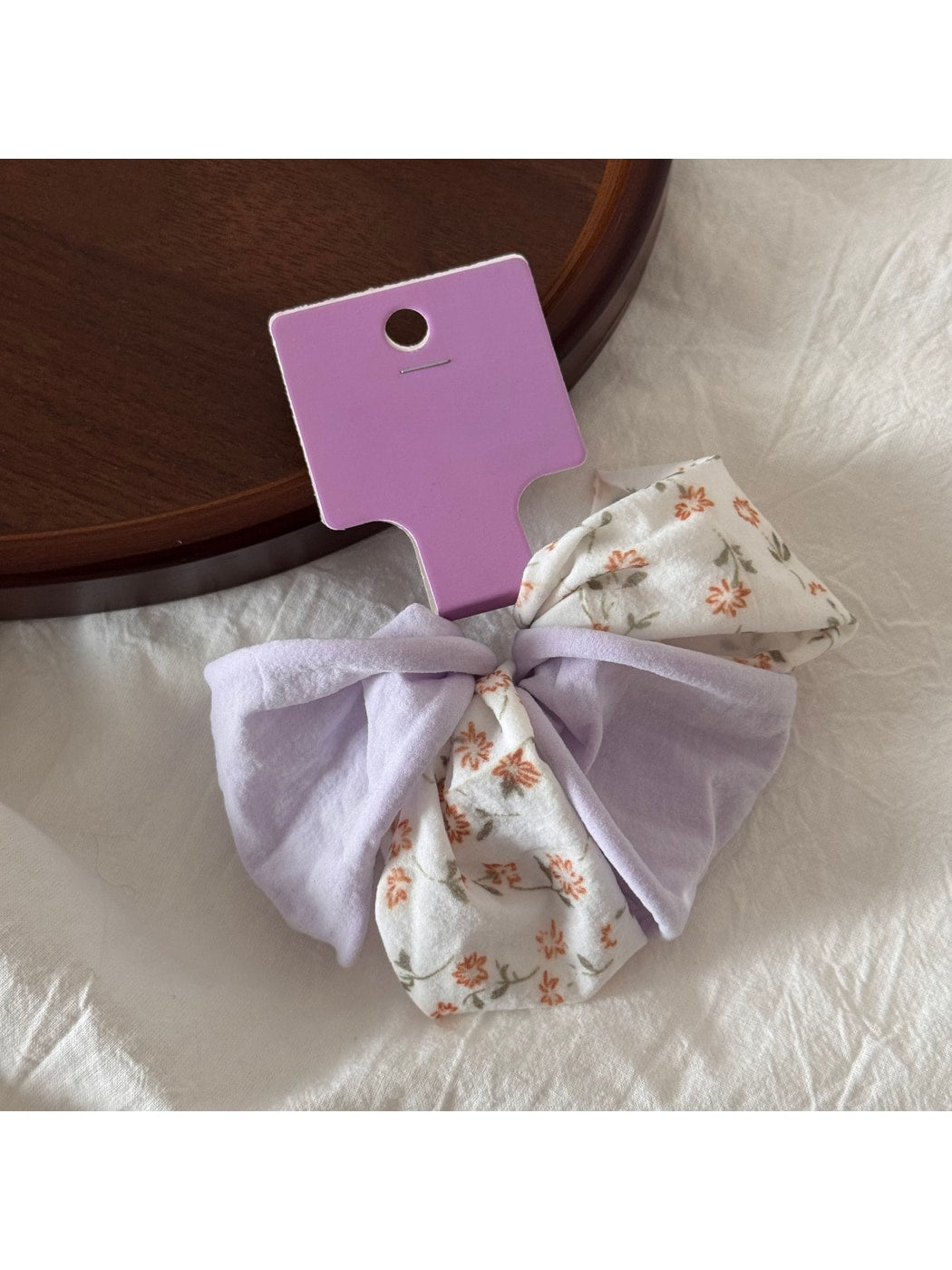 Gifty - Fresh Style Wide Floral Print Hair Scrunchie