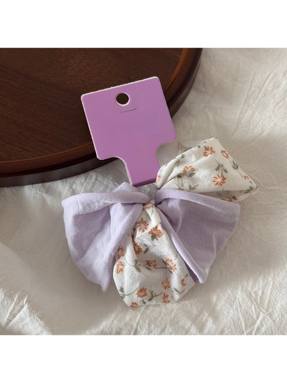 Gifty - Fresh Style Wide Floral Print Hair Scrunchie