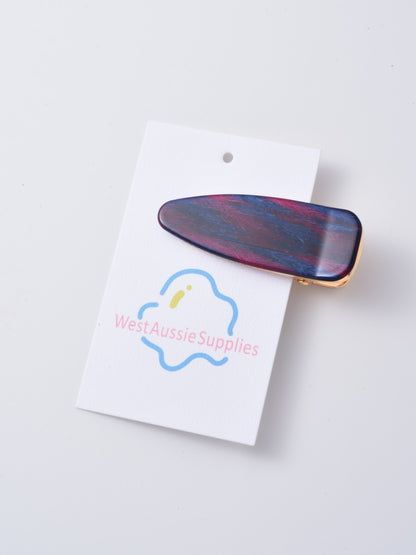 Beau - Woodgrain Colorful Triangle Hair Clip