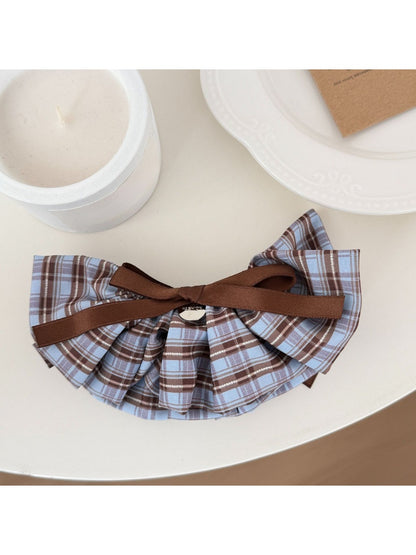 Beau - Pleated Bow Fabric Banana Clip Hair Clip