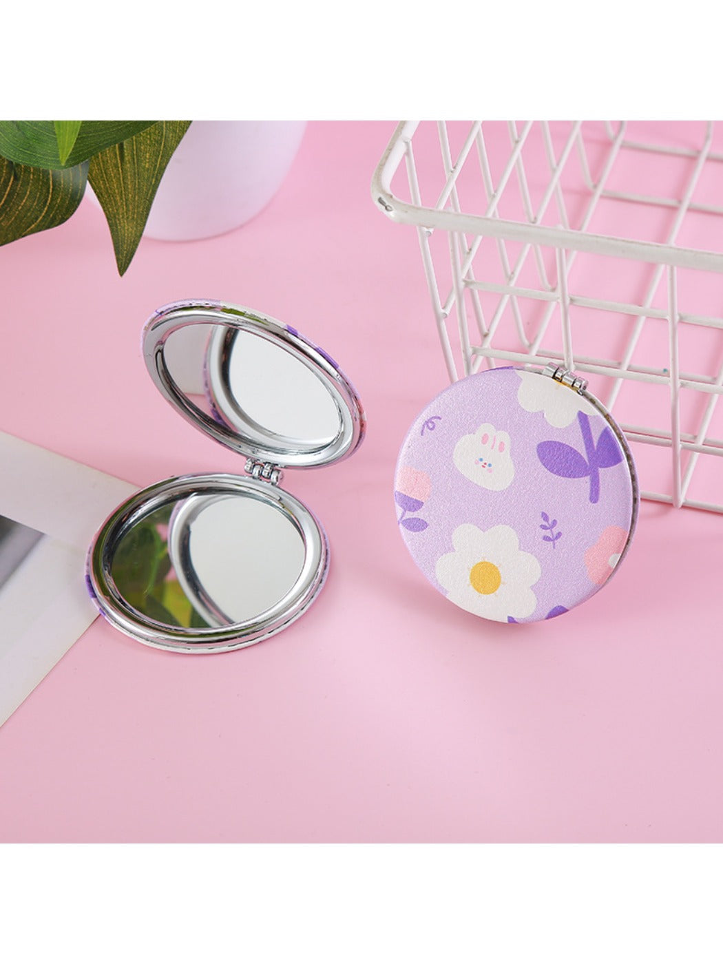 Mirroray - Double Sided Round Sunflower Folding Mirror