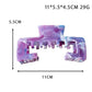 Beau - Open Square Marbled Finish Hair Claw Clip