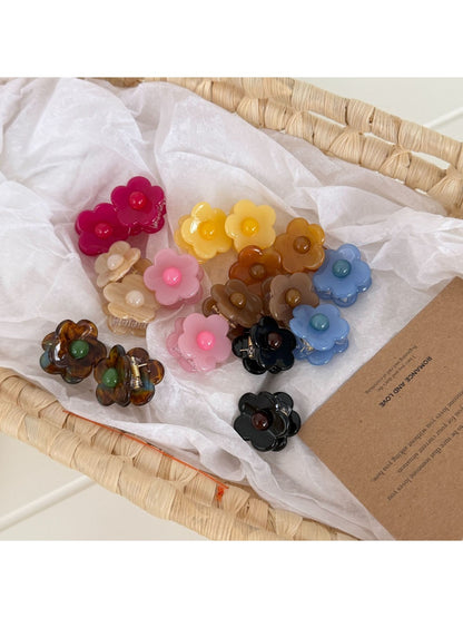 Beau - Sweet Flower Design Plastic Claw Clip