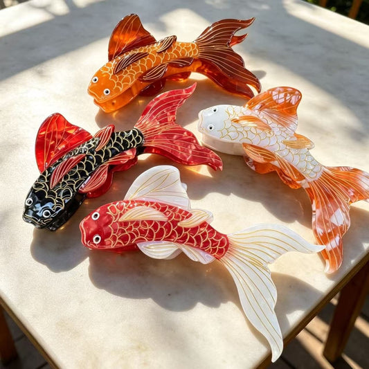 Beau - Koi Form Acetate Decorative Claw Clip