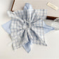 Gifty - Plaid Lace Bow Ponytail Hair Scrunchie