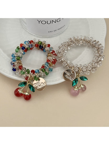 Gifty - Cherry Hair Tie Bracelet Two Way Ponytail Holder