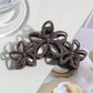 Beau - Plastic Hollow Flower Floral Hair Claw Clip
