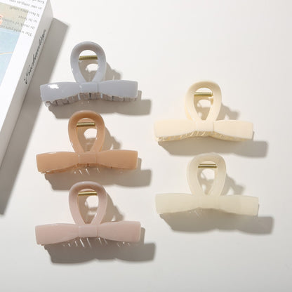 Beau - Minimal Bow Shape Women's Hair Claw Clip