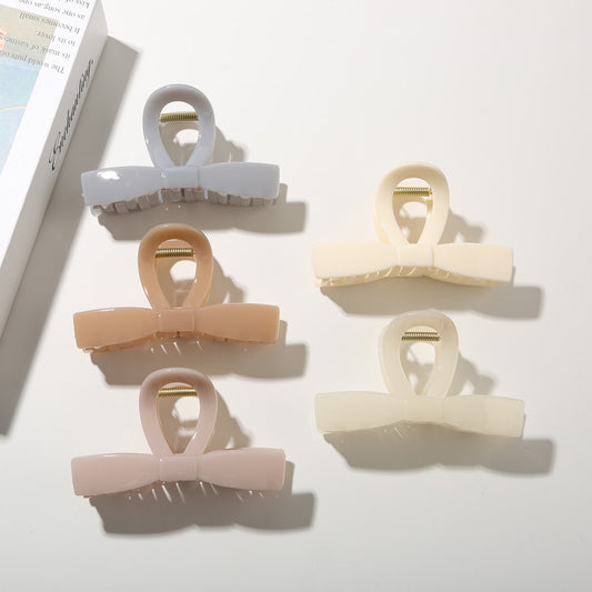 Beau - Minimal Bow Shape Women's Hair Claw Clip