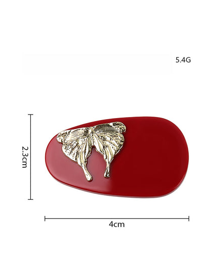 Beau - Alloy Butterfly Detail Acetate Hair Clip