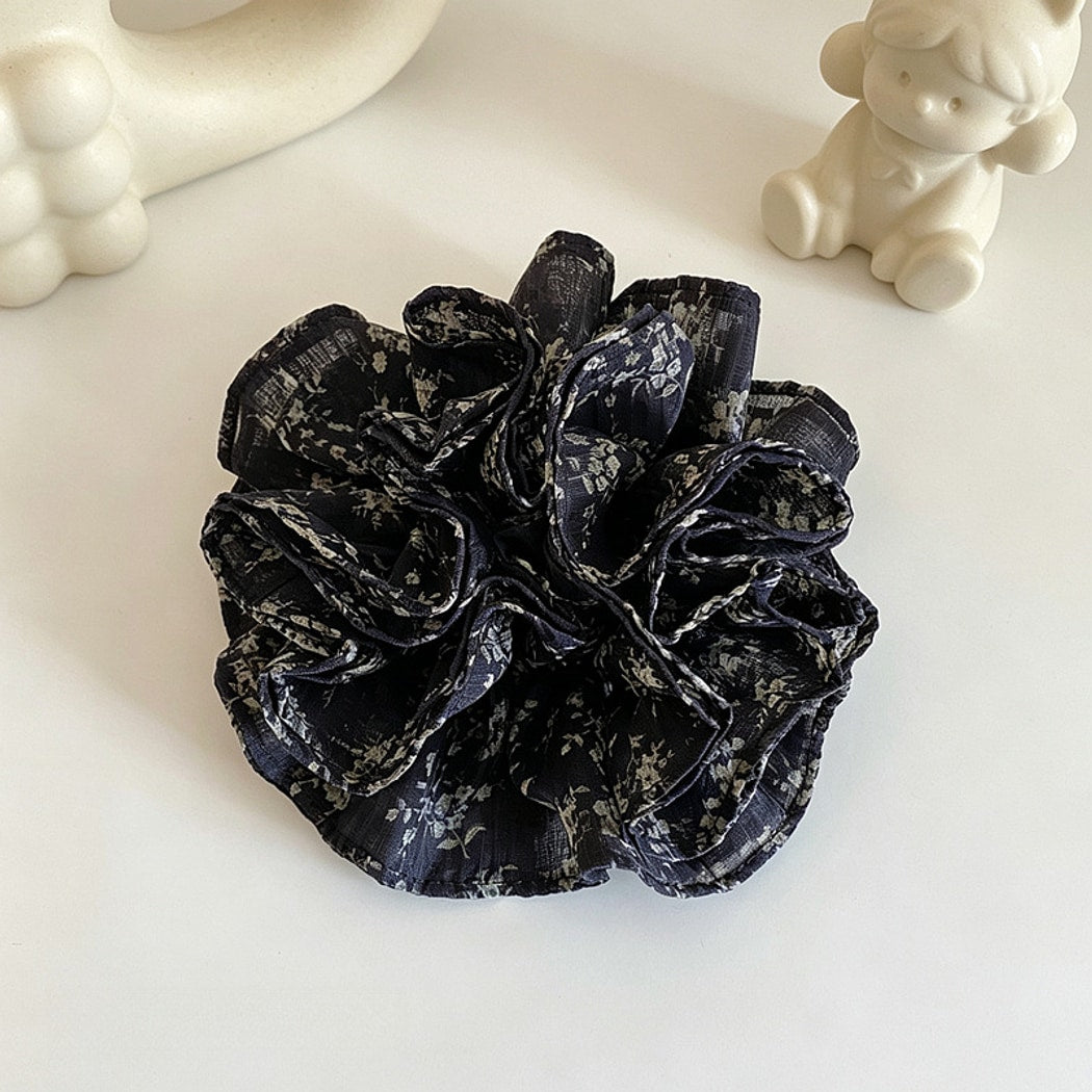 Gifty - Vintage Double Layer Floral Print Scrunchie