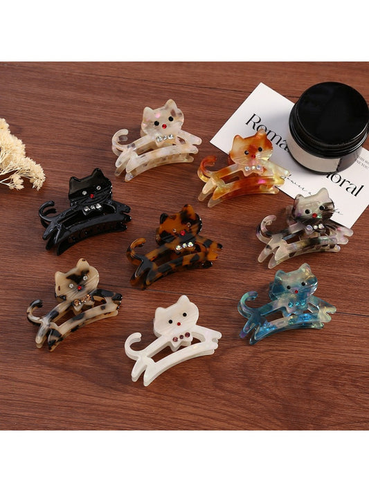 Beau - Openwork Cat Shaped Hair Claw Clip
