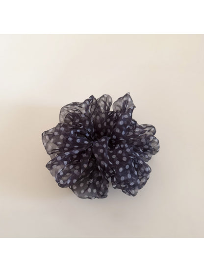 Gifty - Retro Style Gathered Organza-Look Scrunchie