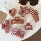 Beau - Glossy Marbled Retro Style Claw Clip