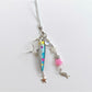 Keypus - Segmented Beaded Look Fish Bag Charm Keychain
