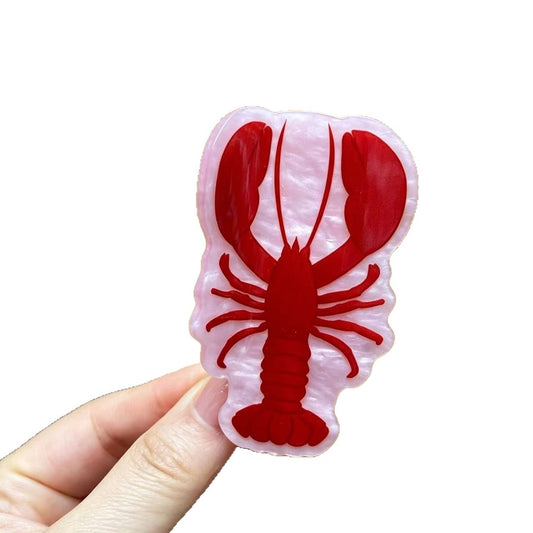 Beau - Glossy Acetate Lobster Shape Claw Clip