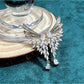 Earedge - Openwork Angel Wing Drop Earrings
