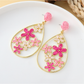 Earedge floral raffia statement drop earrings in a gift box with soft fabric lining