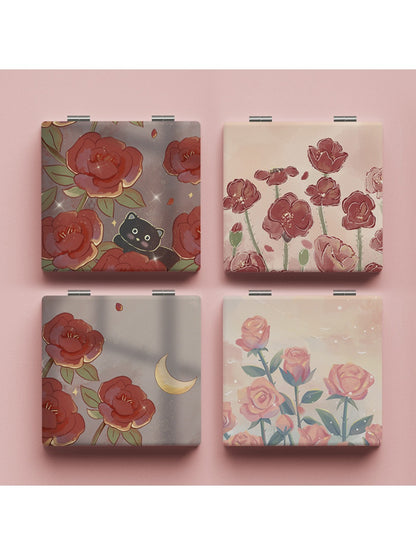 Mirroray - Vintage Rose Illustration Vanity Mirror