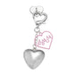 Keypus - Silver Key Heart Bow Alloy Bag Charm Keychain